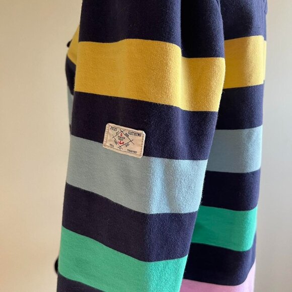 kidcore navy & multi-coloured rainbow striped cotton sweatshirt - Picture 4 of 8